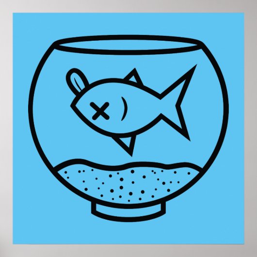 POSTER LE POISSON MORT DANS UN BOL DE POISSON ILLUSTRATIO (Devant)