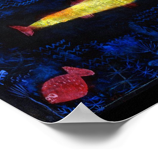 Poster Le poisson rouge, Paul Klee (Coin)