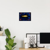 Poster Le poisson rouge, Paul Klee (Bureau à domicile)