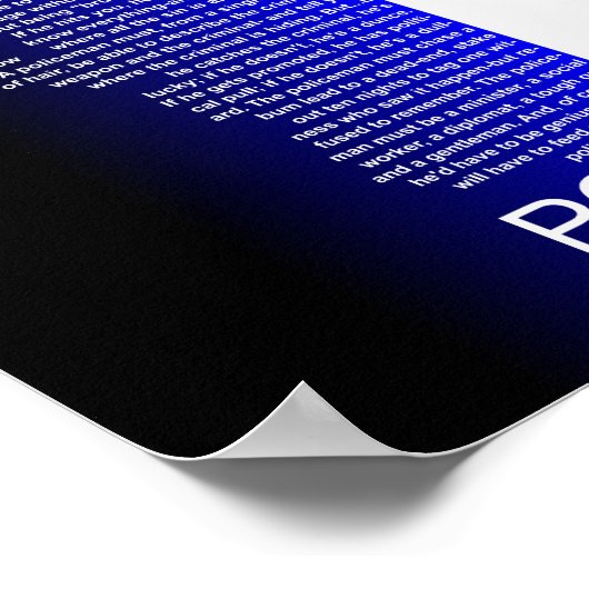 Poster Le policier (Coin)