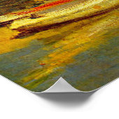 Poster Le Pont à Argenteuil par Claude Monet (Coin)
