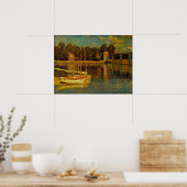 Poster Le Pont à Argenteuil par Claude Monet (Cuisine)