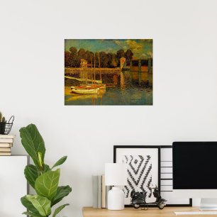 Poster Le Pont à Argenteuil par Claude Monet