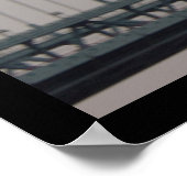 Poster Le pont Ben Franklin sous le brouillard (Coin)