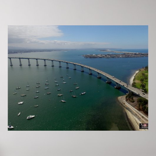 Poster Le pont Coronado Bay de San Diego (Devant)