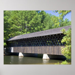 Poster Le pont couvert de Stone Mountain à Stone