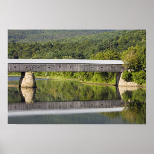 Poster Le pont couvert de Windsor-Cornish enjambe la