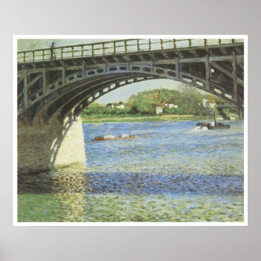 Poster Le pont d'Argenteuil et la Seine, 1885 (Devant)