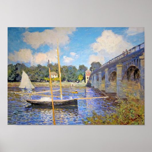 Poster Le pont d'Argenteuil, Monet (Devant)