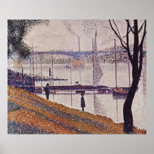 Poster Le pont de Georges Seurat chez Courbevoie (1887)