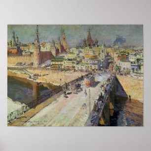 Poster Le pont de la rivière Moskva, 1914