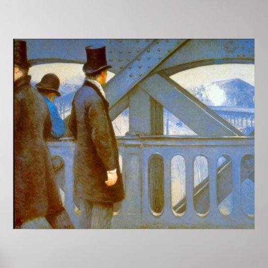 Poster Le Pont de L'Europe par Gustave Caillebotte (Devant)