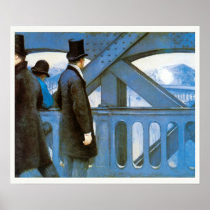 Poster Le Pont de l'Europe par Gustave Caillebotte