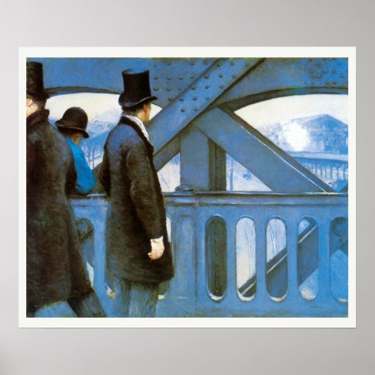 Poster Le Pont de l'Europe par Gustave Caillebotte (Devant)