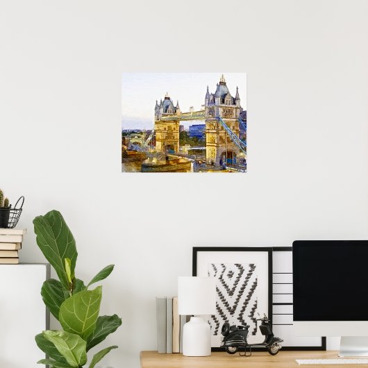 Poster Le pont de Londres (Bureau à domicile)