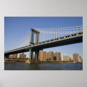 Poster Le pont de Manhattan enjambant l'East River 2