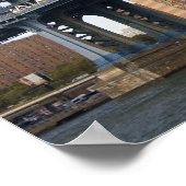 Poster Le pont de Manhattan qui enjambe la rivière East (Coin)