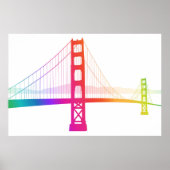 Poster Le pont du Golden Gate | Style arc-en-ciel (Devant)