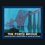 Poster Le pont du quatrième<br><div class="desc">Affiche de voyage vintage pour le Forth Bridge du London and North Eastern Railway reliant l'Angleterre et l'Écosse.</div>