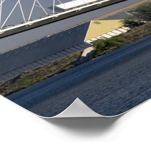 Poster Le pont Ed Hendler s'étend sur la rivière Columbia (Coin)