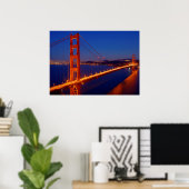 Poster Le pont emblématique avec San Francisco (Bureau à domicile)