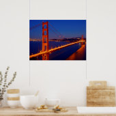 Poster Le pont emblématique avec San Francisco (Cuisine)