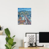 Poster Le pont ferroviaire de Meulen (Bureau à domicile)