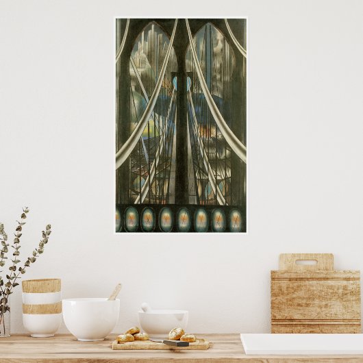 Poster Le pont, Joseph Stella (Cuisine)