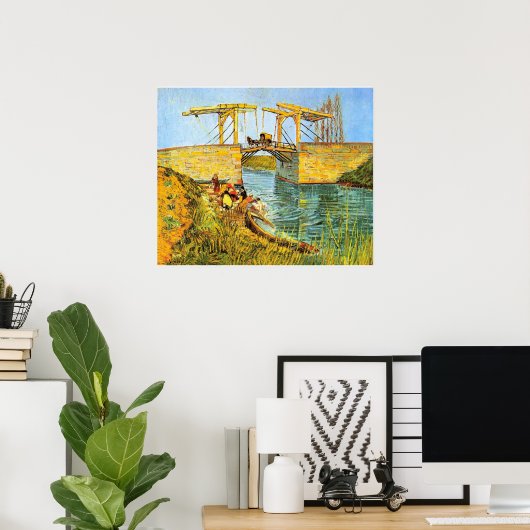 Poster Le pont Langlois à Arles par Vincent van Gogh (Bureau à domicile)
