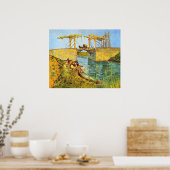 Poster Le pont Langlois à Arles par Vincent van Gogh (Cuisine)
