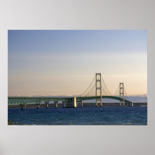 Poster Le pont Mackinac qui enjambe le détroit de 3 (Devant)