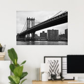 Poster Le pont Manhattan à New York (Bureau à domicile)