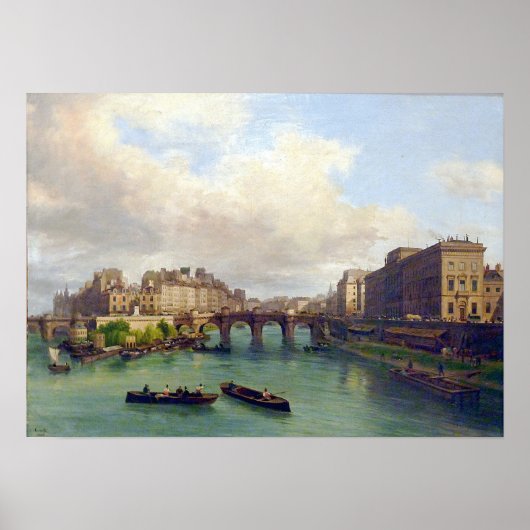 Poster Le Pont-Neuf - Giuseppe Canella - 1832 (Devant)