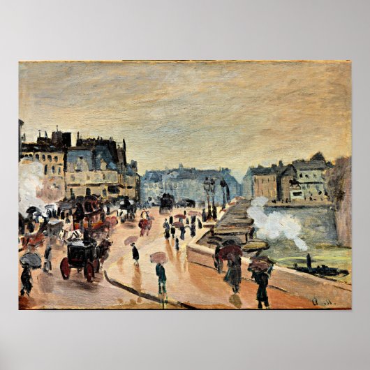 Poster Le Pont Neuf par Claude Monet (Devant)