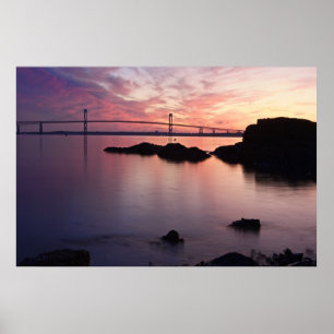 Poster Le pont Newport (Pell) à Twilight