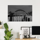 Poster Le pont Tyne de nuit (Bureau à domicile)