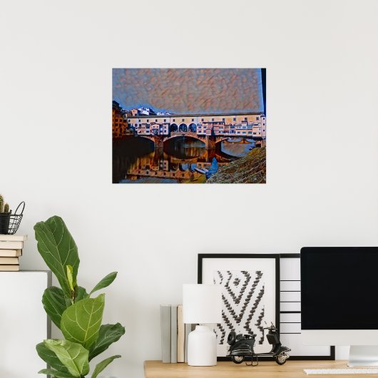 Poster Le Ponte Vecchio (Bureau à domicile)