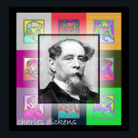 Poster Le Pop Art Charles Dickens<br><div class="desc">Un splendide portrait du grand auteur est entouré de petits échos pop art</div>