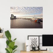 Poster Le port d'Amsterdam à la Pays-Bas (Bureau à domicile)