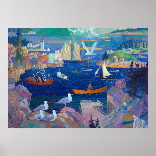 Poster Le port de Herring Gut, 1925 par N. C. Wyeth (Devant)