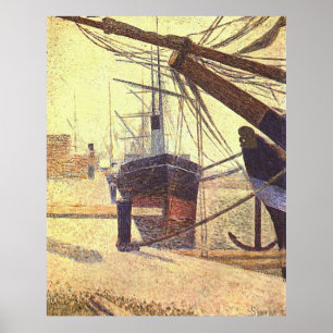 Poster Le port de Honfleur de Georges Seurat (1886)