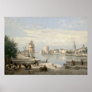 Poster Le port de La Rochelle (1851) Jean-Baptiste-Cam