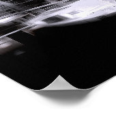 Poster Le port de nuit effet numérique de style "impressi (Coin)