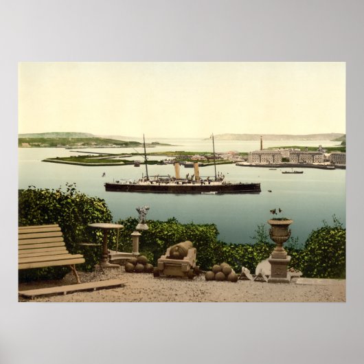 Poster Le port de Queenstown, comté de Cork (Devant)