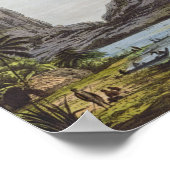 Poster Le port de Taloo sur l'île d'Eimeo (Coin)