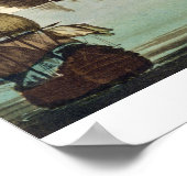 Poster Le port et la ville de Malacca, Malaisie, illustra (Coin)