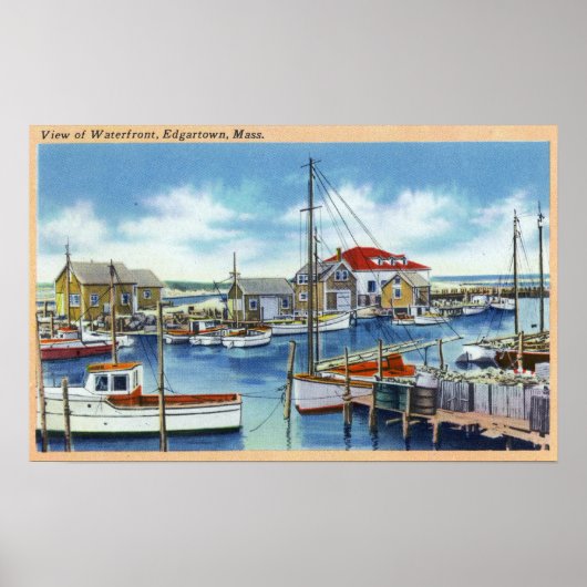 Poster Le port sur le front de mer (Devant)