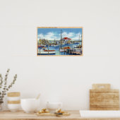 Poster Le port sur le front de mer (Cuisine)