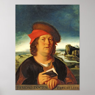 Poster Le portrait a présumé d'être Paracelsus