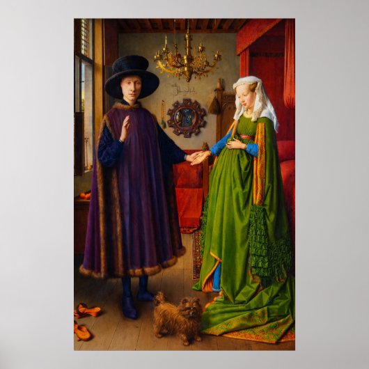Poster Le Portrait Arnolfini de Jan van Eyck (Devant)